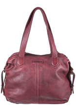 Bull & Hunt Washed Leder Handtasche  Umhängetasche Burgundy