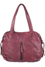 Bull & Hunt Washed Leder Handtasche  Umhängetasche Burgundy