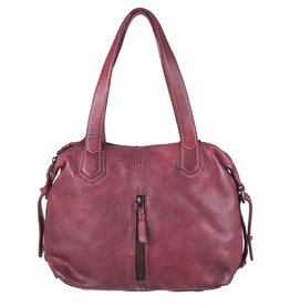 Bull & Hunt Washed Leder Handtasche  Umhängetasche Burgundy