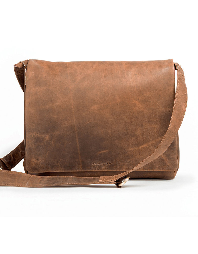 Harold's Leren Overslagtas Messenger Bag Medium