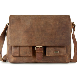 Harold's Leren Schoudertas Messenger Bag met Gesp Large