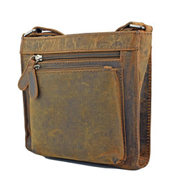 LD Leren Dames Schoudertas Vierkant Klein