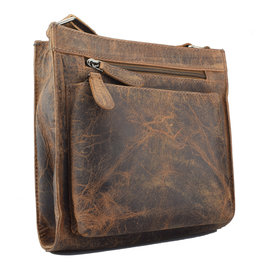 LD Leren Dames Schoudertas Vierkant Middel