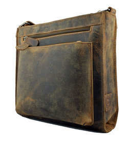 LD Leder Damen Umhängetasche Viereckig Gross