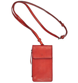 Bull & Hunt Leder Tasche für Handy Festivaltasche Orange