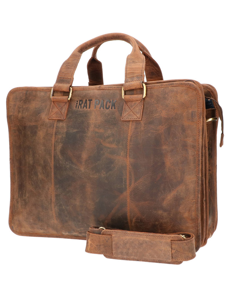 17 Inch Leren Laptoptas Werktas Barneys Leather