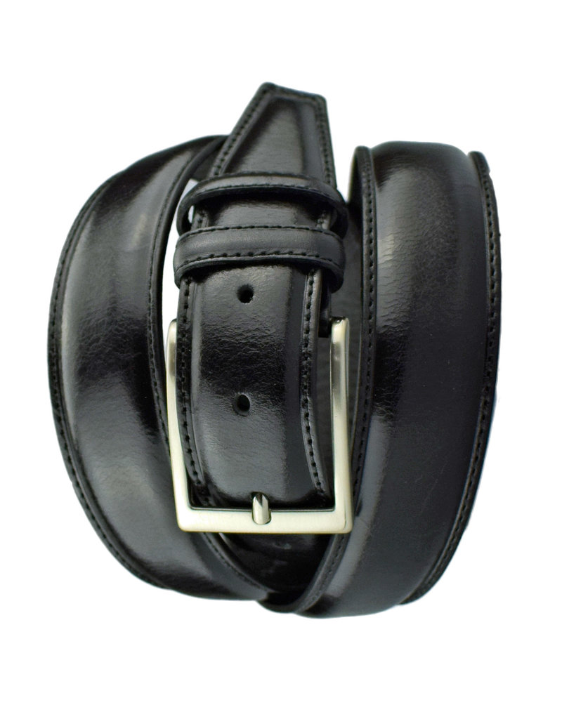 Leder Anzug Gürtel Schwarz 3.5 cm
