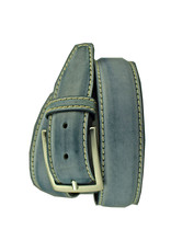 Leder Anzug Gürtel Vintage Blau 4 cm