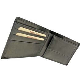 Burkely Heren Billfold Eenvoudig Volrund Zwart