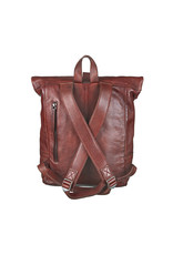 Bull & Hunt Weiches Leder Rücksack Rolltop  Cognac