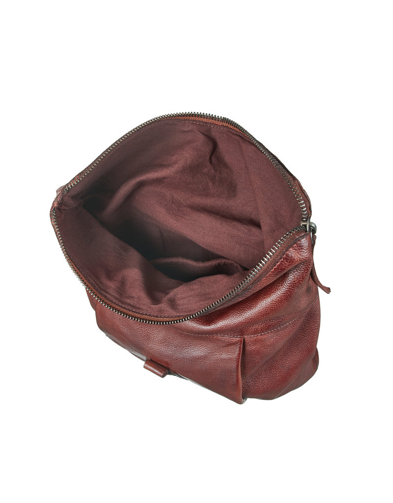 Bull & Hunt Weiches Leder Rücksack Rolltop  Cognac