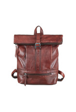 Bull & Hunt Weiches Leder Rücksack Rolltop  Cognac