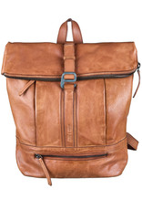 Bull & Hunt Weiches Leder Rücksack Rolltop  Tan