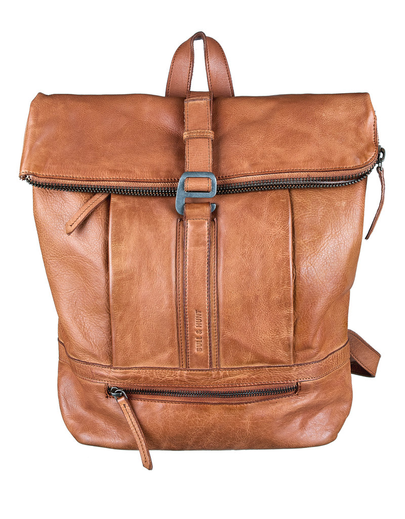 Bull & Hunt Weiches Leder Rücksack Rolltop  Tan