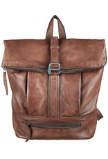 Bull & Hunt Weiches Leder Rücksack Rolltop  Taupe