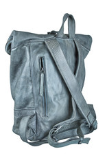 Bull & Hunt Weiches Leder Rücksack Rolltop  Grey