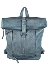 Bull & Hunt Weiches Leder Rücksack Rolltop  Grey