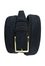 Suede Leren Kostuum Riem Blauw