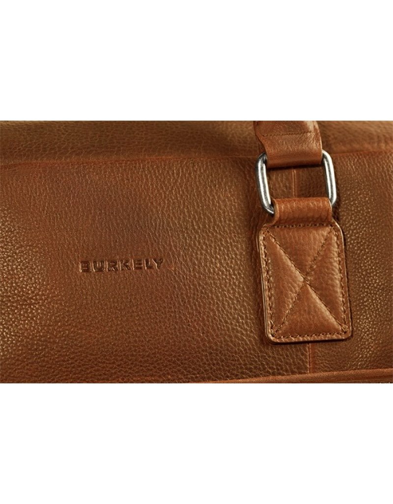 Burkely 17 inch Leren Laptoptas Werktas Cognac