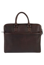 Burkely 17 inch Leder Laptoptasche Arbeitstasche Braun