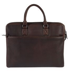 Burkely 17 inch Leder Laptoptasche Arbeitstasche Braun