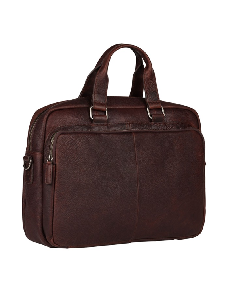 Burkely 15.6 inch Leder Laptoptasche Arbeitstasche Braun