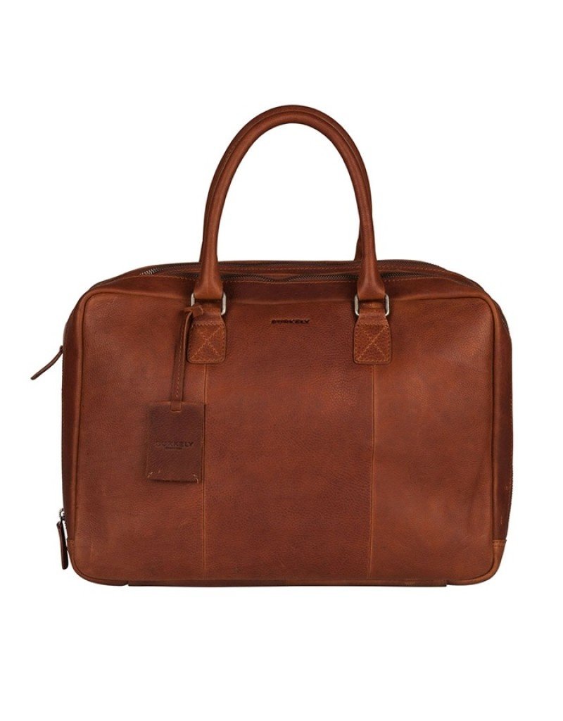 Burkely 15.6 inch Leren Werktas Laptoptas Cognac