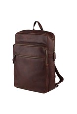 Burkely 15,6 inch Leder Rucksack Laptoptasche Braun