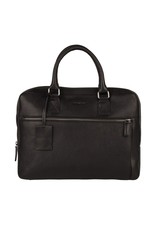 Burkely 13.3 inch Leder Arbeitstasche Laptoptasche Schwarz