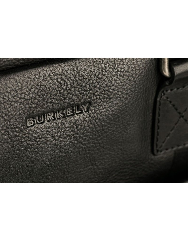 Burkely 13.3 inch Leder Arbeitstasche Laptoptasche Schwarz