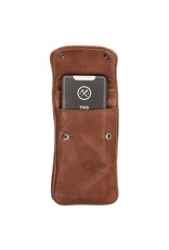 Hide & Stitches Leren Telefoontasje Portemonnee Cognac