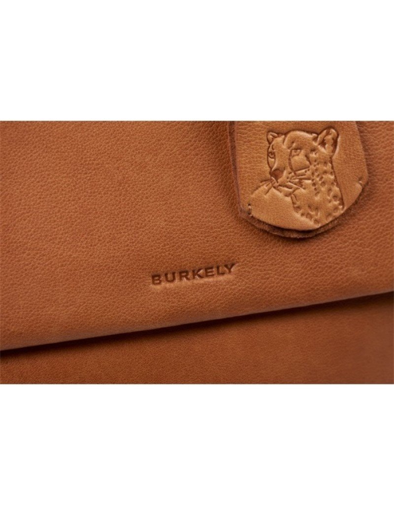 Burkely Leder Handytasche Geldbörse mit Handyfach Cognac