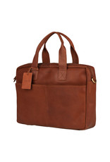 Burkely Basic 15.6 inch Leren Laptoptas Werktas Cognac