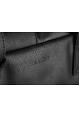 Burkely Basic Leder Laptoptasche Doppelt Reißverschluss Schwarz