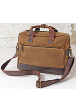 Scaramanga Herren Laptoptasche Arbeitstasche Büffelleder und Canvas