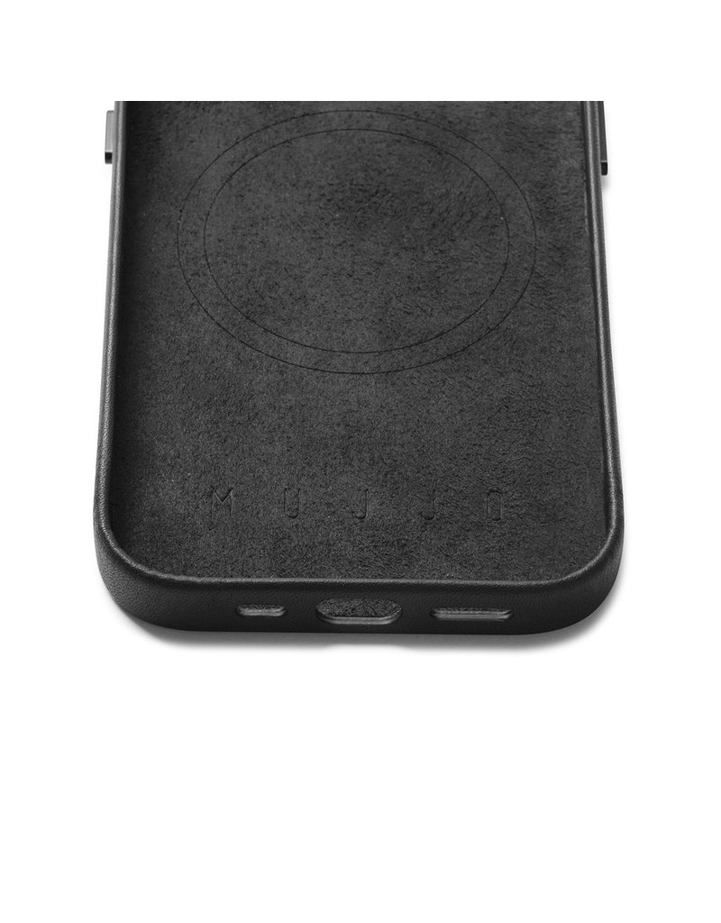 Mujjo Leder Handyhülle Für iPhone 14 MagSafe Black