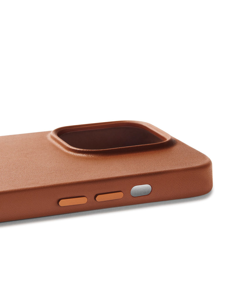 Mujjo Leder Handyhülle Für iPhone 14 Pro MagSafe Cognac