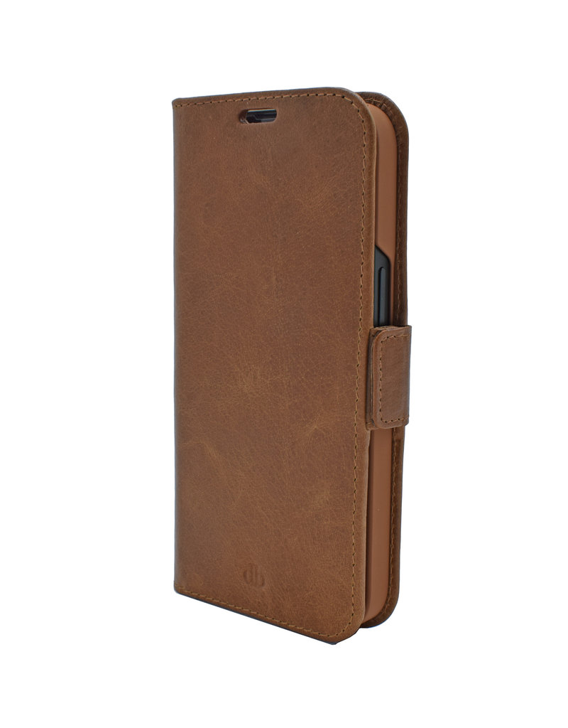 Dbramante1928 Leder iPhone 14 Pro Handyhülle Bookcase Cognac