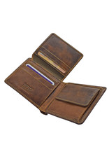 LD Herren Leder Geldbörse mit Geheimfach & RFID-Schutz – Hunterleder, Personalisierbar