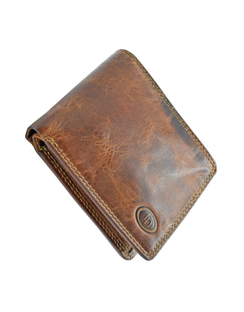 LD Leder Herren Geldbörse mit Geheimfach