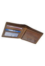 LD Flache Leder Herren Geldbörse mit RFID – Personalisierbar & Optionale Kette