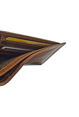 LD Platte Leren Heren Portemonnee met RFID – Personaliseerbaar & Optionele Ketting