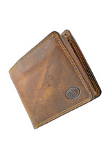 LD Kleine Leren Heren Portemonnee met RFID Bescherming – Personaliseerbaar & Optionele Ketting