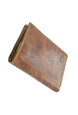 LD Luxe Heren Portemonnee Hoog Model – Hunterleer, RFID Bescherming, Personaliseerbaar & Optionele Ketting