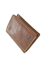 LD Luxe Heren Portemonnee Hoog Model – Hunterleer, RFID Bescherming, Personaliseerbaar & Optionele Ketting