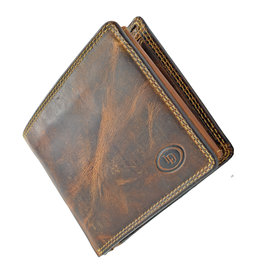 LD Rundleer Heren Portemonnee met RFID Bescherming & Optionele Veilige Ketting