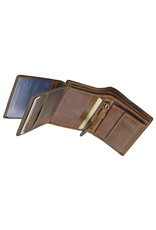 LD Kleine Herren-Geldbörse Hochformat – Hunterleder, RFID Schutz, Personalisierbar & Optionale Kette