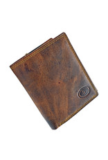 LD Kleine Heren Portemonnee Hoog Model – Hunterleer, RFID Bescherming, Personaliseerbaar & Optionele Ketting