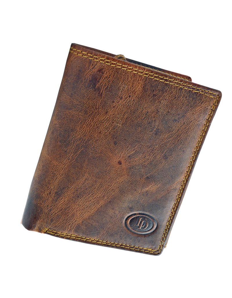 LD Kleine Heren Portemonnee Veel Pasjes Hoog Formaat