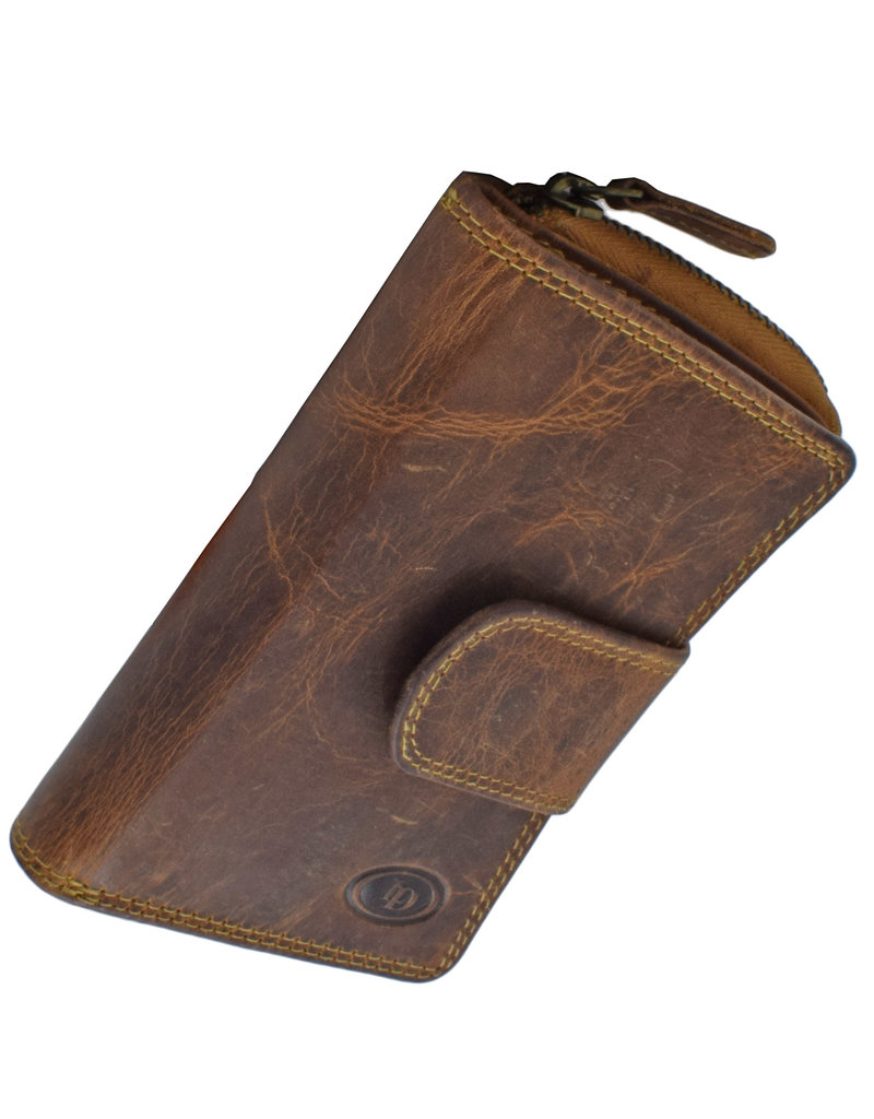 LD Leren Dames Portemonnee Met Rits